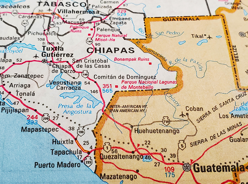 Mexico Southern Border Wall Map